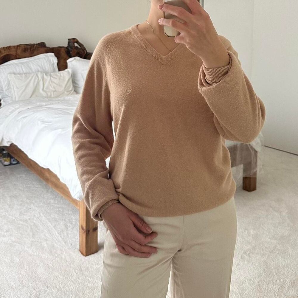 Christian-dior Women's Tan and Brown Jumper